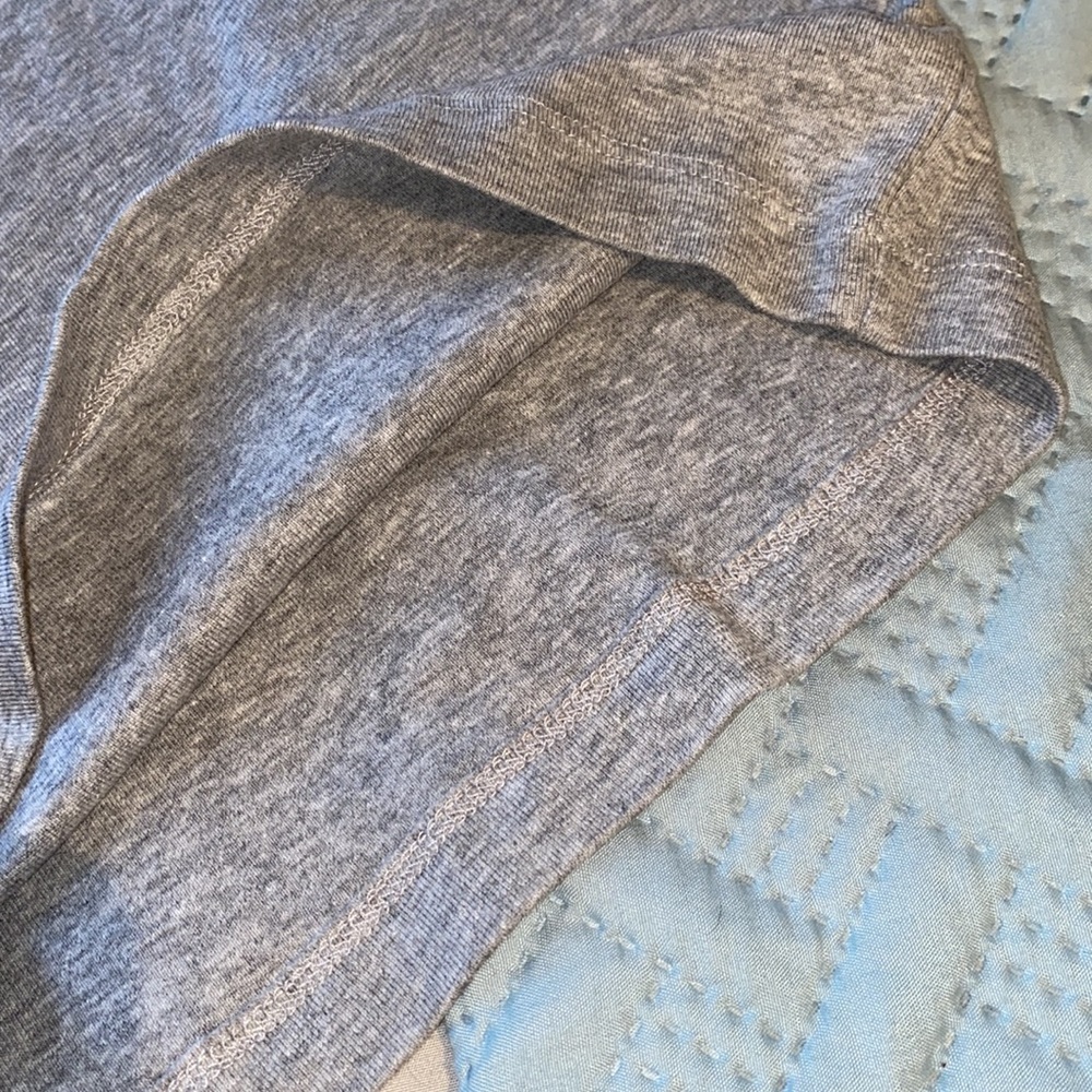 3/4 sleeve scoop neck relaxed t-shirt for women light grey/gray XL - Picture 5 of 10